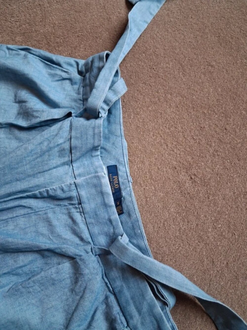 Polo Ralph Lauren Belted Chambray/Linen Shorts - Picture 5 of 5